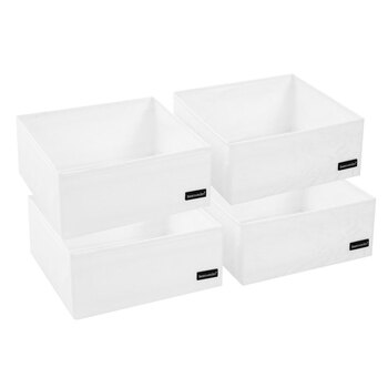 4PK Boxsweden Kloset Storage Cube Square 28X28X13cm White