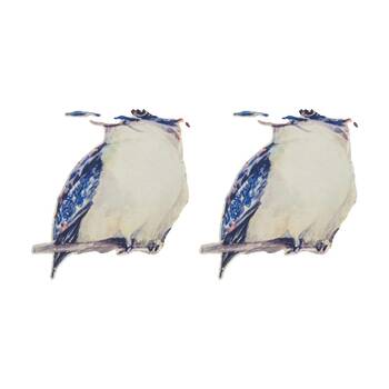 2PK J.Elliot Home Kookaburra Outdoor Cushion Pillow Decor 50x50x12cm Green & Ivory