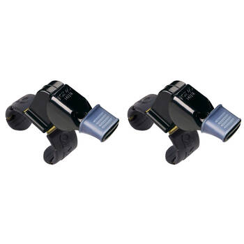 2PK Fox 40 Summit Mini CMG Whistle Sports Accessory w/ Fingergrip Black