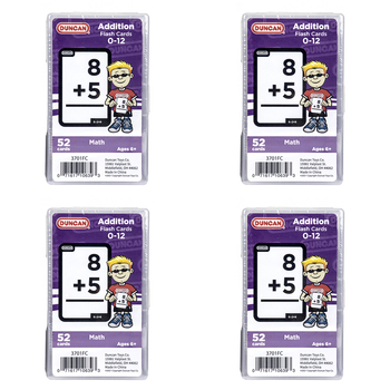 4x 52pc Duncan Math Flash Cards Addition Teaching Aid Kids 6y+