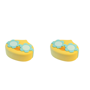 2PK Cuisena Plastic Ducky Lunch Box Container 16x13cm - Yellow