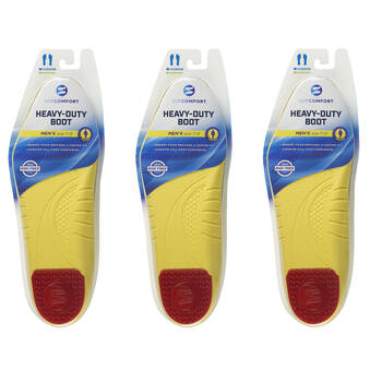 3PK Sof Comfort Heavy Duty Work Boot Trim-to-Fit Insole Men's US7-13