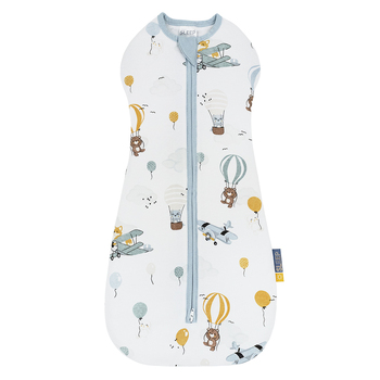 Living Textiles 0.2 TOG 0-3M Zip Up Swaddle Up Up & Away