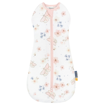 Living Textiles 0.2 TOG 0-3M Zip Up Swaddle Butterfly Garden