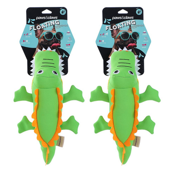 2PK Paws And Claws 33x15x5cm Funtime Friends Neoprene Alligator Dog/Pet Toy