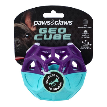 Paws & Claws 8.5cm Geo Floating TPR Cube Ball