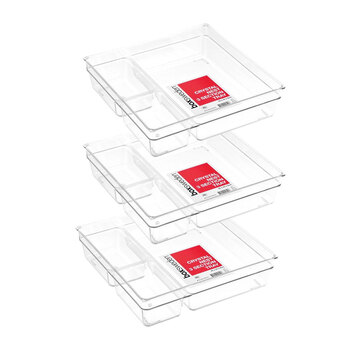 3PK Boxsweden Crystal Nest 3 Section Tray 23X23X6cm