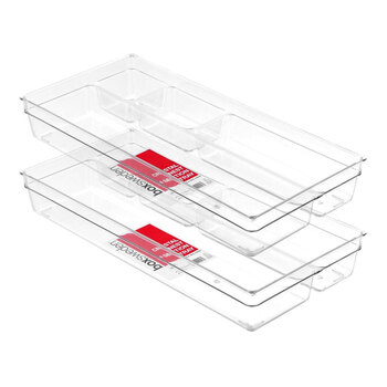 2PK Crystal Nest 4 Section Tray 39.5X18.5X6Cm 