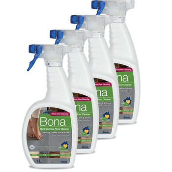 4PK Bona 1L Hard Surface  Stone Tile & Laminate Spray