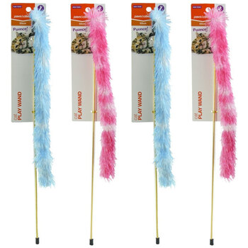 4PK Paws & Claws Play Wand Cat Toy 50cm Assorted