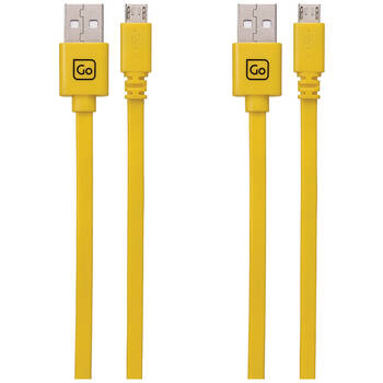 2PK 2M Go Travel Micro USB Cable - Yellow