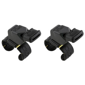 2PK Fox 40 Summit Classic CMG Whistle Sports Accessory w/ Fingergrip Black