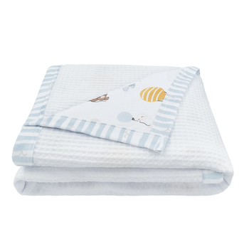 Living Textiles Baby/Newborn Cot Waffle Blanket Up Up & Away