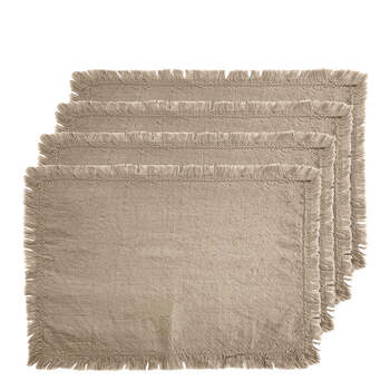 J.Elliot Avani 33x48cm Cotton Placemat Set - Linen