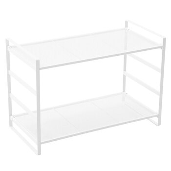 Mesh by Boxsweden 2 Tier Storage Shelf - White