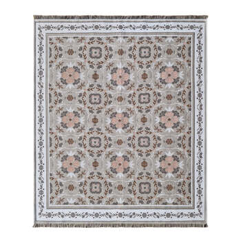 J.Elliot Home Marley Throw Rug 160x200cm Green Mist Multicolour