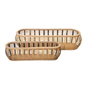 J. Elliot Mae Set of 2 Planters 85.5x28x20.5cm/63.5x18.5x17cm Natural