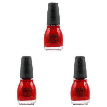 3PK Sinful Colours Professional 15ml Nail Polish - Ruby Ruby 369