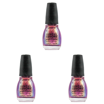 3PK Sinful Colors 15ml Bold Color Nail Polish - Bali Mist 387