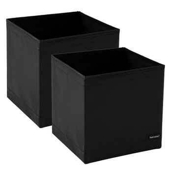 2PK Kloset Storage Cube Square 28X28X28Cm Black 