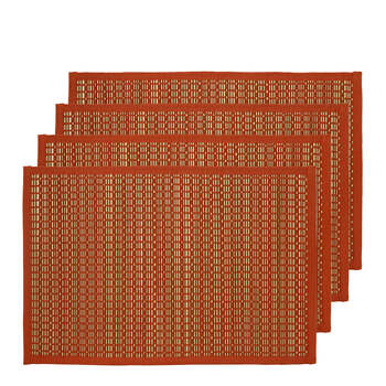J. Elliot 4pc Juno Placemat 33x48cm Bombay Brown