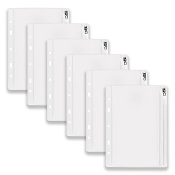 6pc Colourhide Bindermate A5 Pencil Case Insert For Binders - Clear