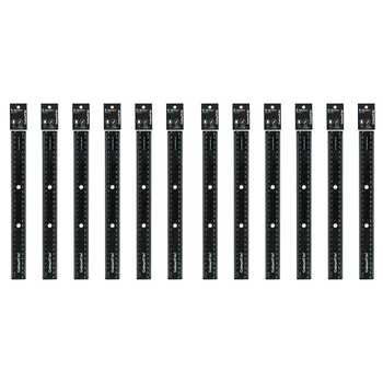 2PK 6pc Colourhide 30cm Bindermate Ruler For Ring Binder - Black