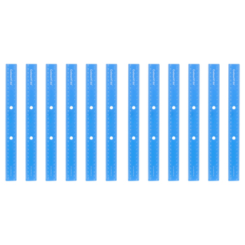 2PK 6pc Colourhide 30cm Bindermate Ruler For Ring Binder - Classic Blue