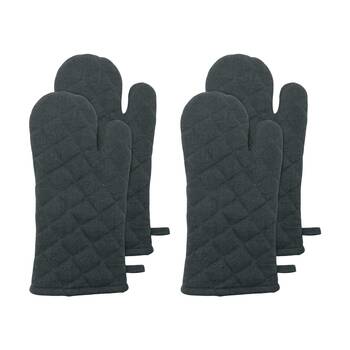 2PK J.Elliot Home Jules Oven Mitt Kitchen Accessory 19x35x2cm Charcoal