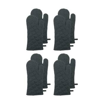 4PK J.Elliot Home Jules Oven Mitt Kitchen Accessory 19x35x2cm Charcoal