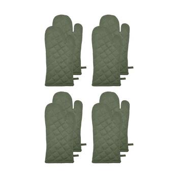4PK J.Elliot Home Jules Oven Mitt Kitchen Accessory 19x35x2cm Olive Green
