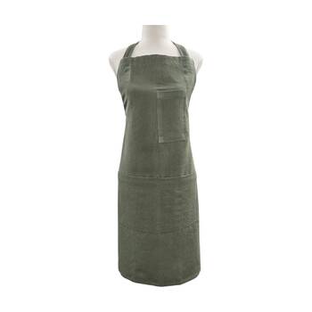 J.Elliot Home Jules Cotton Linen Kitchen Apron 83x68x0.3cm Olive Green