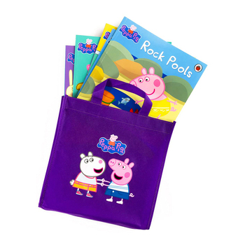 10pc Peppa Pig Kids Story Reading Book Set w/ Bag 3y+