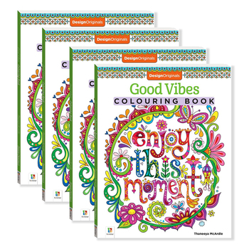4x Kaleidoscope Design Originals: Good Vibes Colouring Book Colouring Book 5y+
