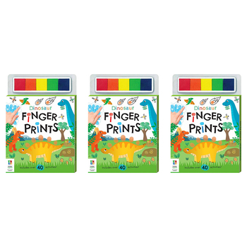 3x Kaleidoscope Dinosaurs Finger Prints Childrens Book 