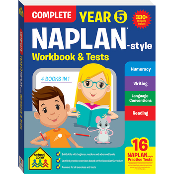 School Zone Complete Year 5 Naplan*-style Workbook & Tests Childrens 10y+