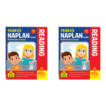 2x School Zone Year 5 Naplan*-style Reading Workbook & Tests Kids Book 10y+