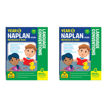 2x School Zone Year 5 Naplan*-style Language Conventions Workbook & Tests 10y+
