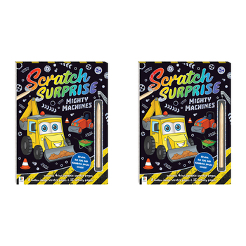 2x Kaleidoscope Scratch Surprise Mighty Machines Activity Book 3y+