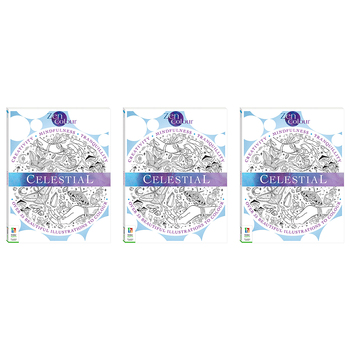 3x Art Maker Zen Colour Celestial Adults Colouring Activity Book 