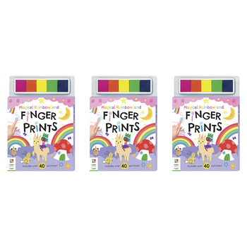 3x Kaleidoscope Magical Rainbowland Finger Prints Kids Book 3y+