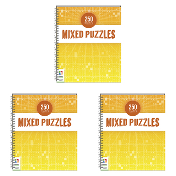 3PK Kaleidoscope Solve It 250 Mixed Puzzles Adults 288-Page Fun Game Play Book