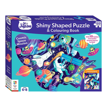 100pc Junior Jigsaw Cosmic Space Mission Shiny Shaped Jigsaw Puzzle 6y+