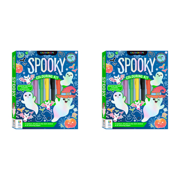 2PK Kaleidoscope Spooky Colouring Kit Kids/Children Activity Pad 6-12y