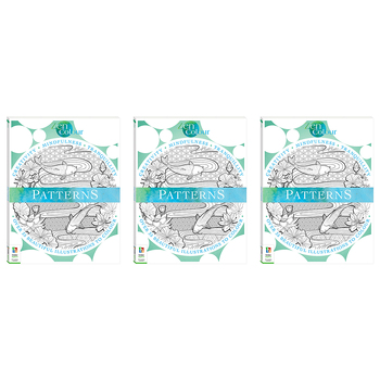 3x Art Maker Zen Colour Patterns Adults Colouring Activity Book 