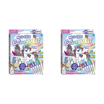 2PK Inkredibles Colour Burst Magical Worlds Kids Colouring Kit 3y+