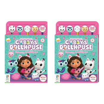 2PK Kaleidoscope Gabby's Dollhouse Colouring & Activity Set Kids 3y+