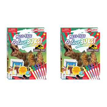 2x Inkredibles Colour Burst Jurassic Park Colouring Activity Kit 8y+