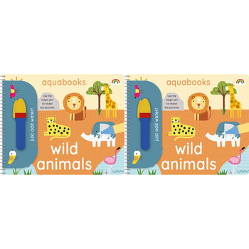 2PK Really Decent Books Aquabooks Kids/Children Activity Book Wild Animals 3y+