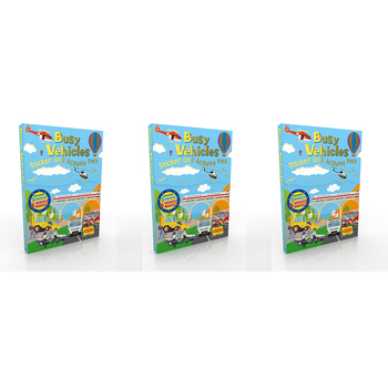 3x Bookoli Buy Vehicles Kids Sticker & Activity Book Pack 